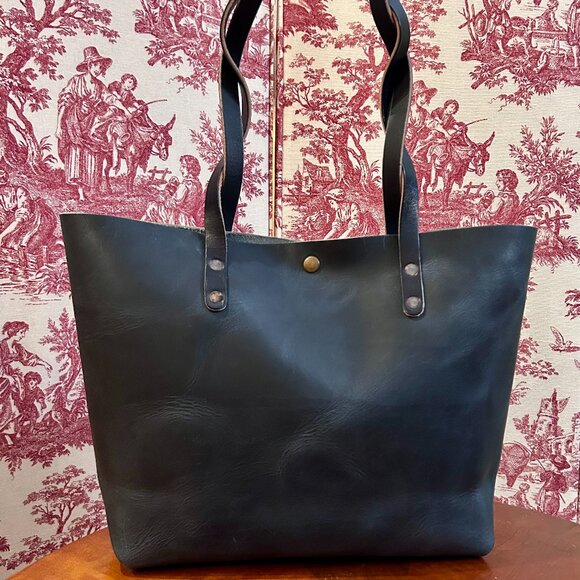 KMM & Co Horween Cobalt Dublin East West Tote - Picture 6 of 16